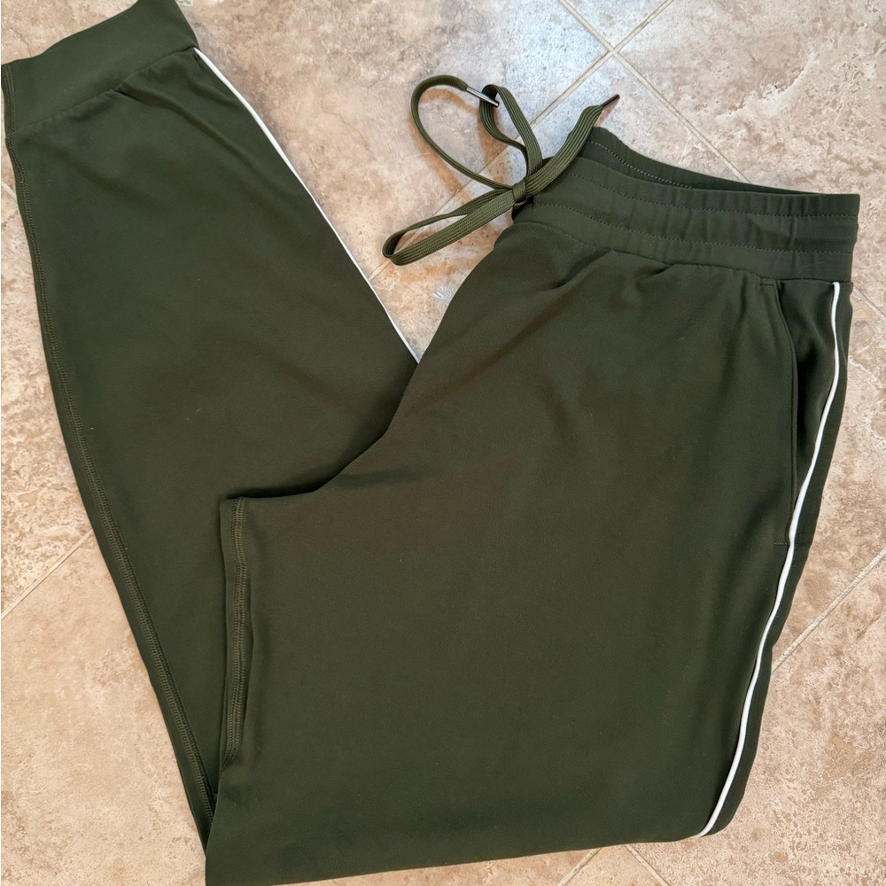 Splits59 Olive Track Pants with White Stripes